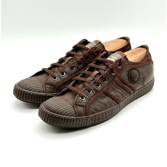 Diesel Yuk & Net Men's Size 12 Brown Low leather/Suede/canvas shoes Pre Owned - Picture 2 of 11